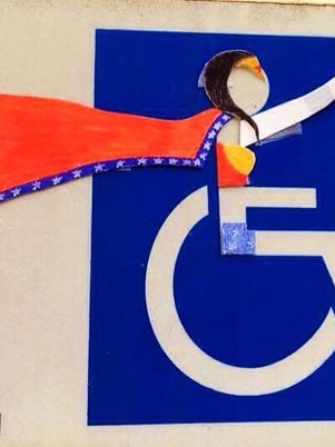 panneau handicapés pimpé