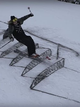 skis painting graffitis