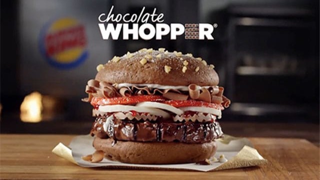 chocolate whopper burger king