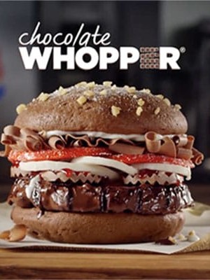 chocolate whopper burger king