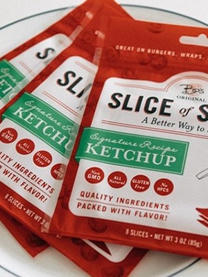 tranches de ketchup