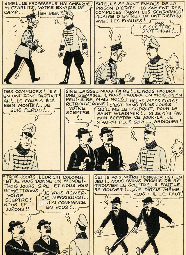 Il-retrouve-une-planche-originale-de-Tintin-derrière-un-meuble
