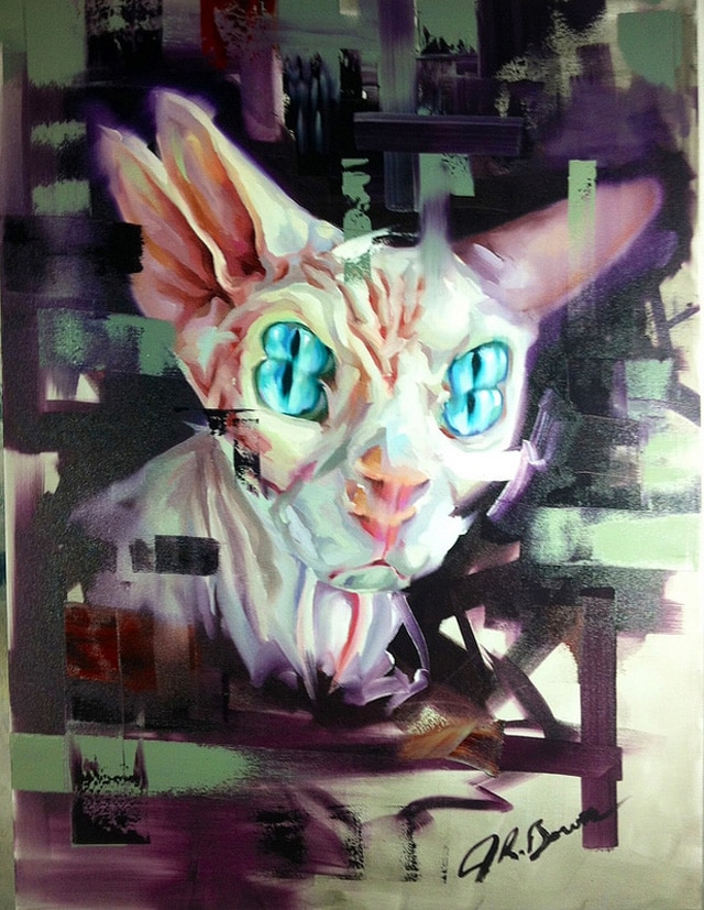 Justin-Bower-cat-art