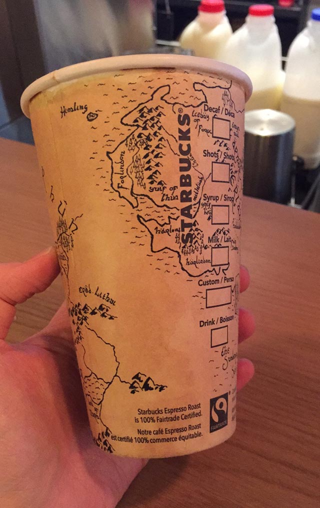 Middle-Earth-on-his-Starbucks-cup3