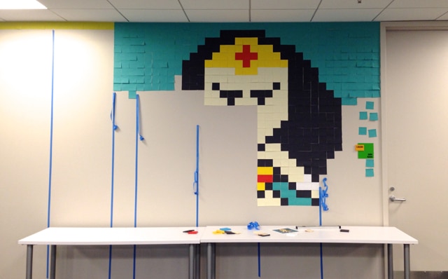 Superhero-Post-It-Mural5
