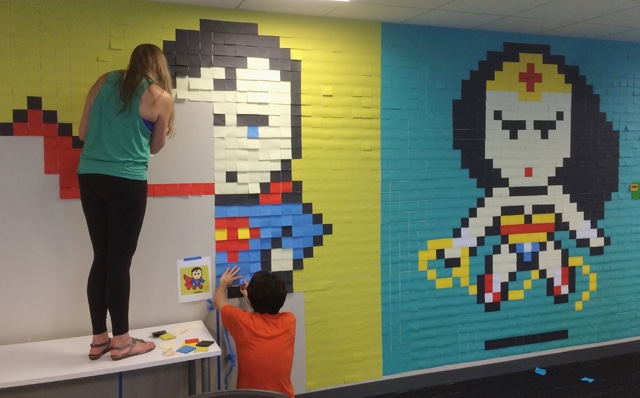Superhero-Post-It-Mural6