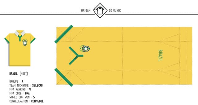 Les Maillots Origami De La Coupe Du Monde De Football KULTT Les Maillots Origami De La Coupe Du Monde De Football KULTT