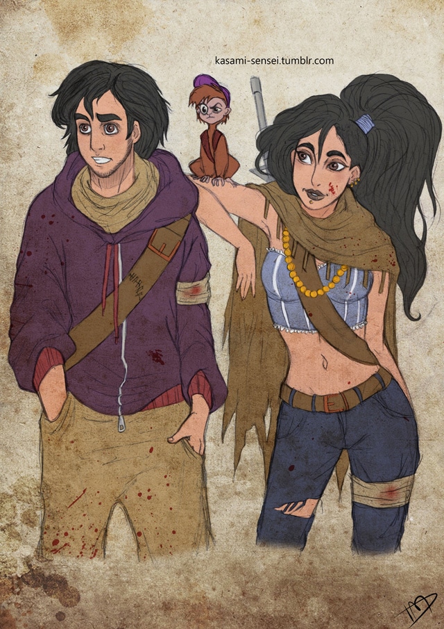 the_walking_disney___aladin__jasmine_and_abu