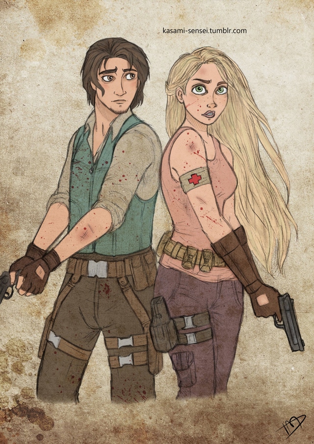 the_walking_disney___rapunzel_and_flynn