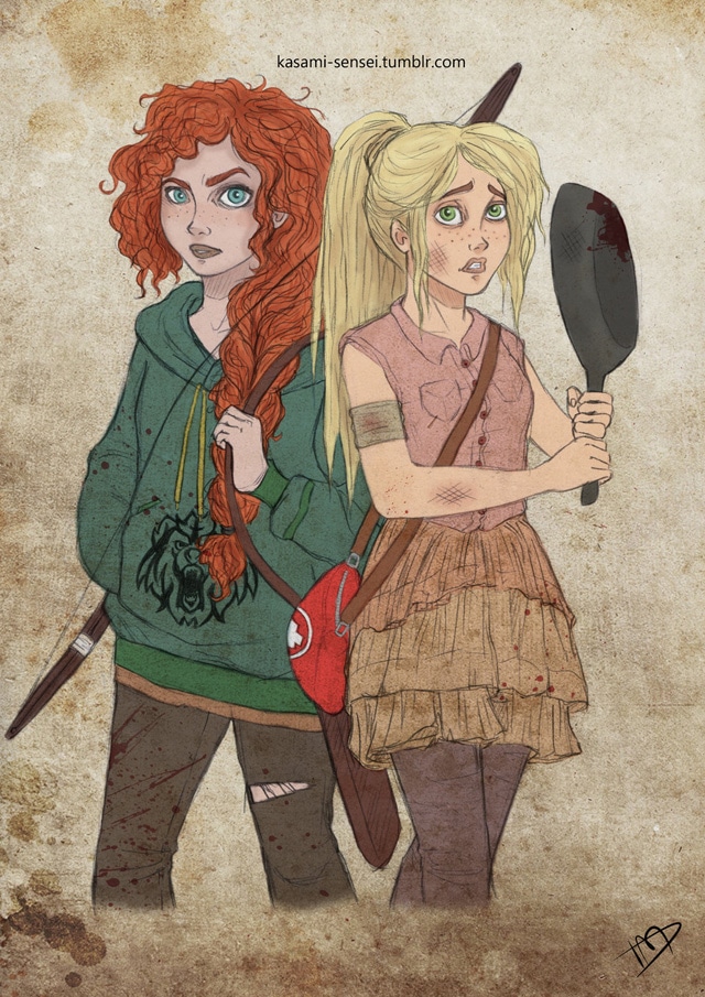 the_walking_disney_pixar___merida_and_rapunzel
